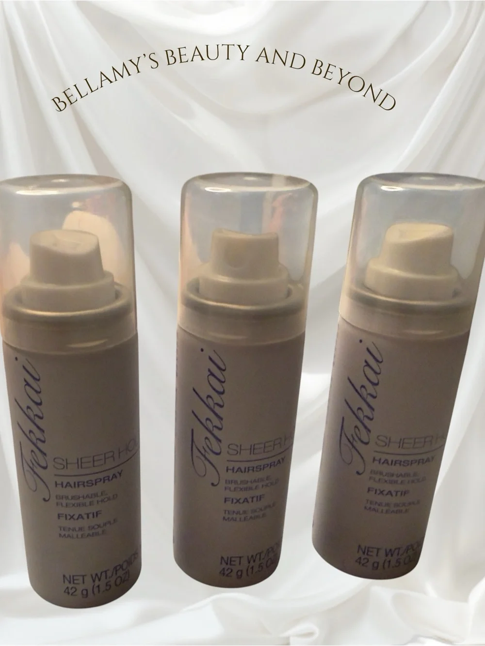 Fekkai Sheer Hold Hairspray  3 Pieces Brushable Flexible Fixatif - 1.5 oz Travel
